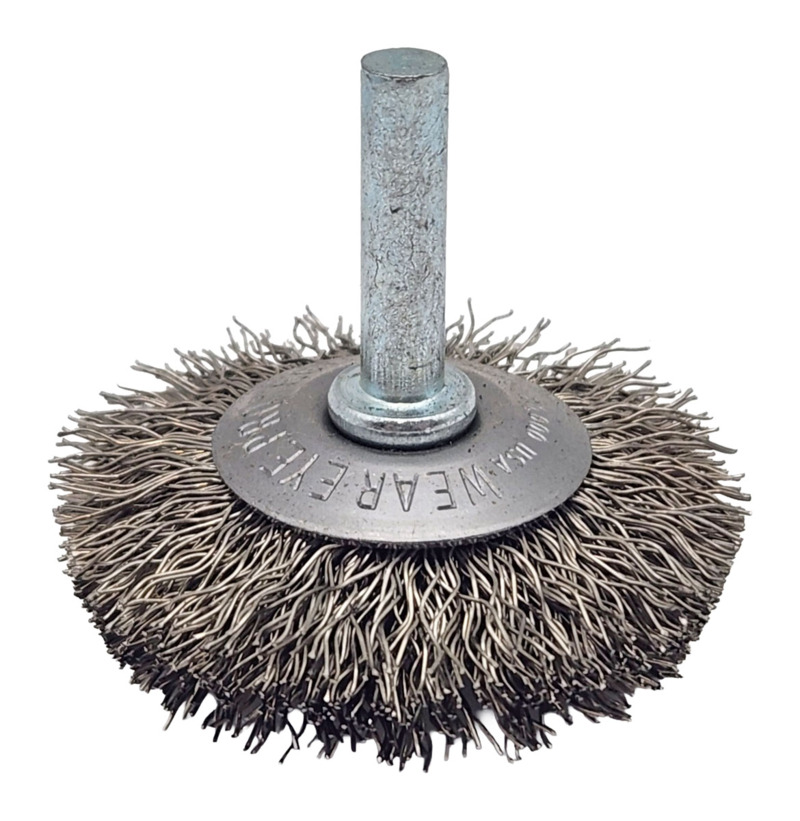 Concave Brush 2" (51 mm) Dia. x .014 x 1/2" Stainless Steel