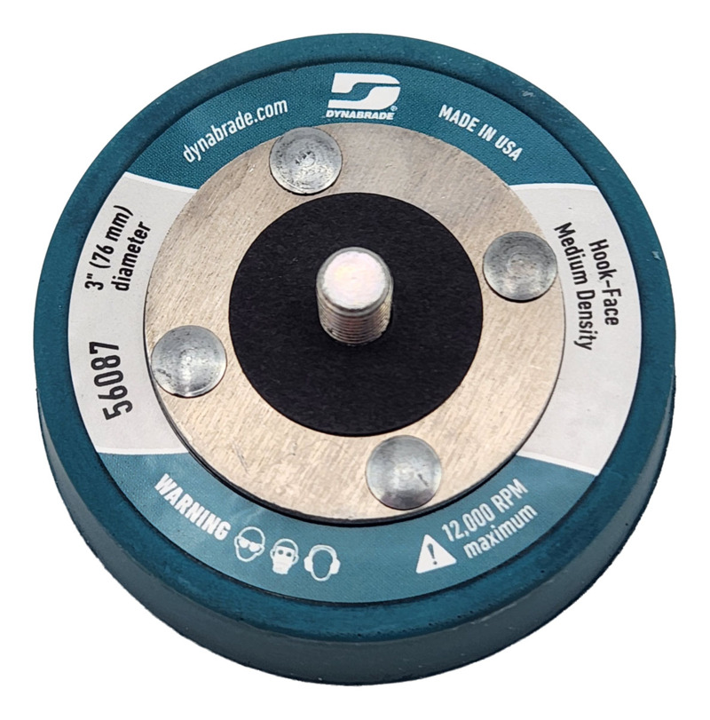 3" Dia. Non-Vac Disc Pad, Hook-Face, Short Nap