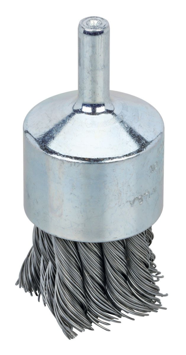 Knot Wire End Brush 1-1/8" (29 mm) Dia. x .014 x 7/8" Steel