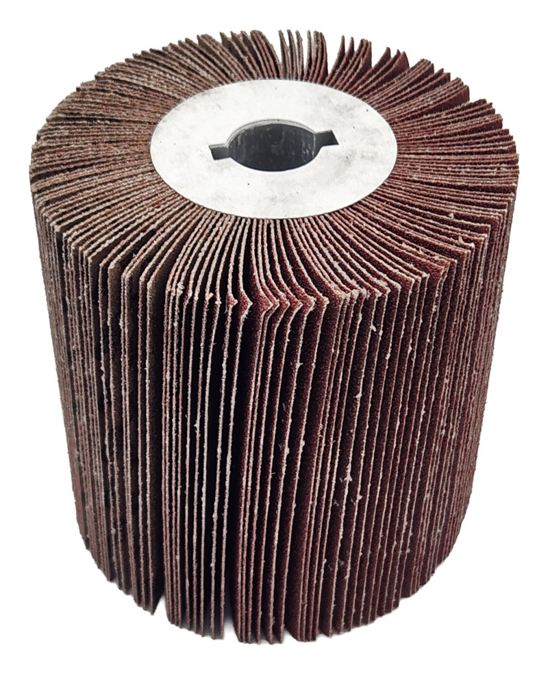 4" (102 mm) Dia. x 4" (102 mm) W x 3/4" (19 mm) CH 80 Grit A/O DynaCut Flap Wheel w/Flange