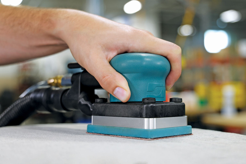 Dynabug II Orbital Sander, Central Vacuum, 3"x 4" Hook Pad