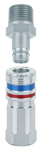 1/2" Female Coupler with 1/2" Male Plug Assembly